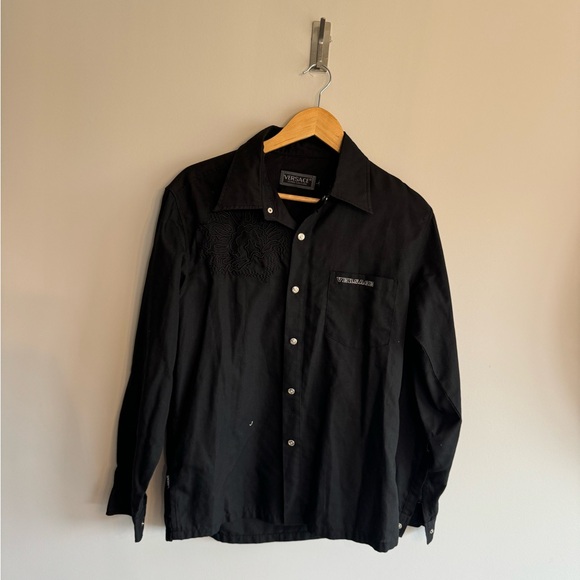 Versace jeans couture cotton black buttoned down shirt… - Picture 7 of 9